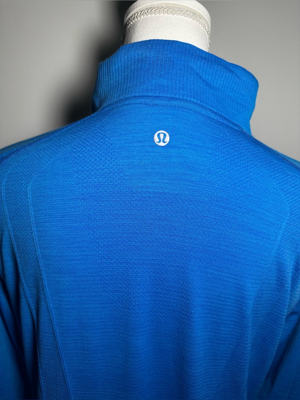 Lululemon Mens Medium Metal Vent Tech Long Sleeve 1/4 Zip Pullover Running Blue - Picture 5 of 13